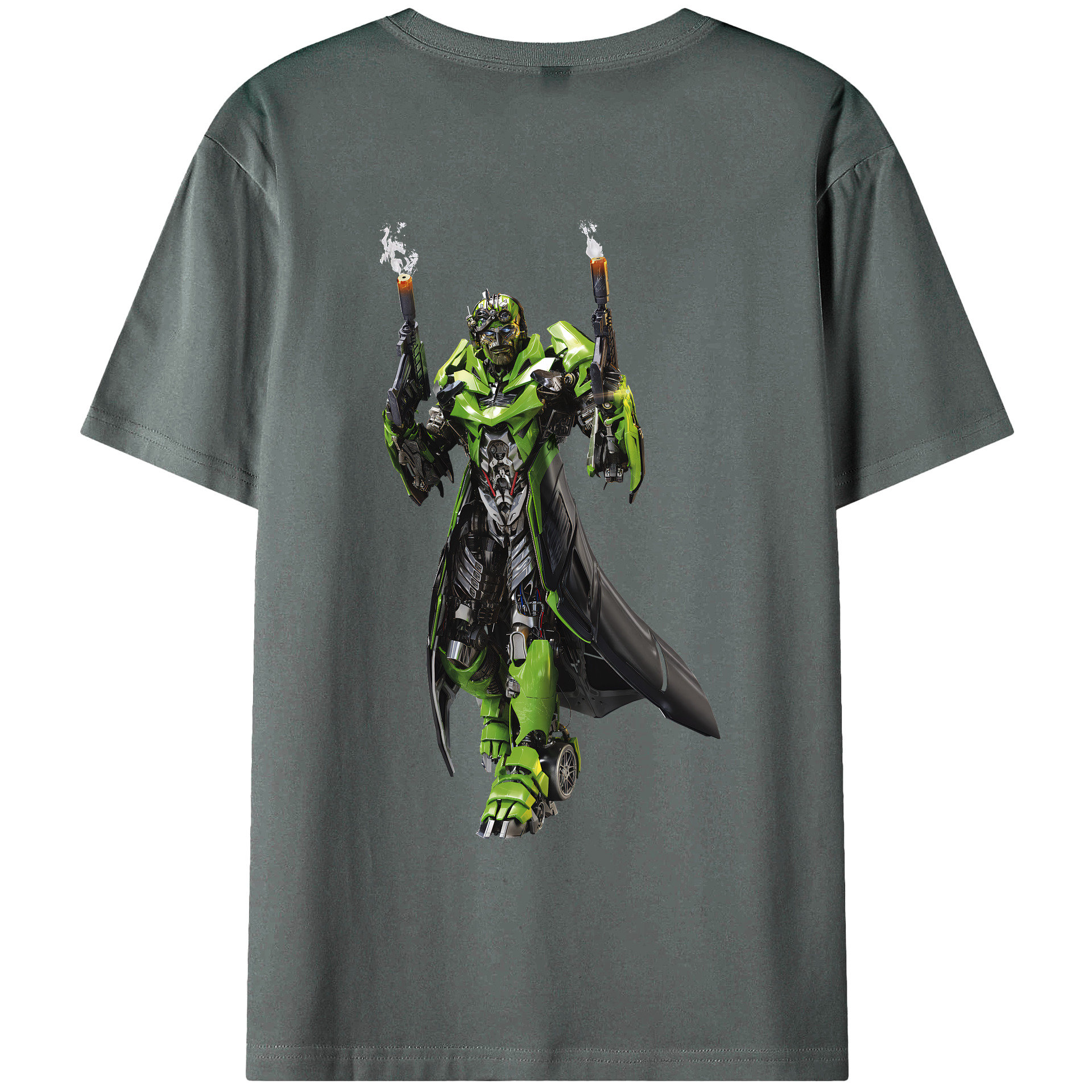 （画像用） Transformers トランスフォーマー 綿100％ メンズ半袖Tシャツ（バックプリント） 通気性